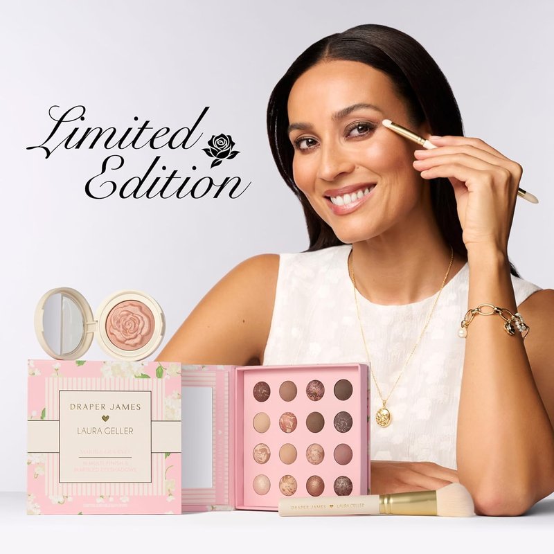 Laura Geller Marble-ous Eyeshadow Palette | 16 Baked & Marbled Shades in Matte & Satin Finishes