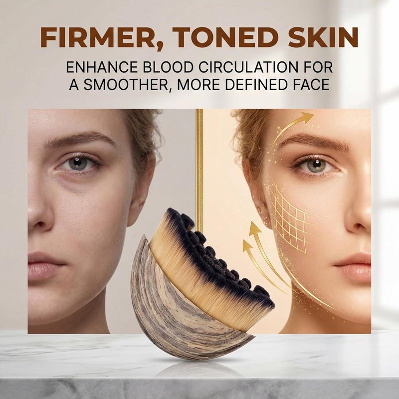 Lymphatic Drainage Face Brush - Professional Contour Massager for Anti-Puffiness & Sculpting | Boost Skincare Absorption