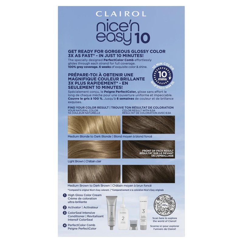 Clairol Nice'N Easy 10 Permanent Hair Dye, 5A Medium Ash Brown Hair Color, Pack of 1