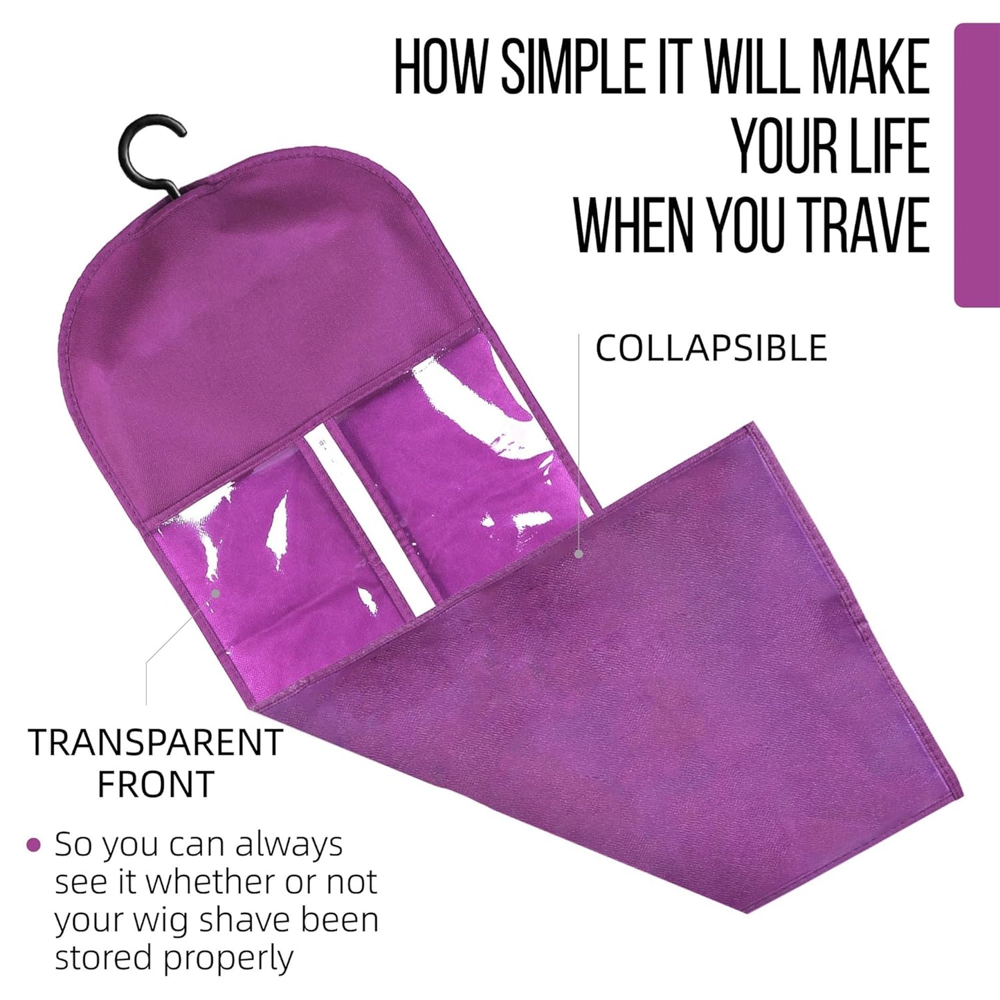 Wig Storage Bag - Dust-Proof Hanger for Multiple Wigs & Hair Extensions | Durable & Convenient Design