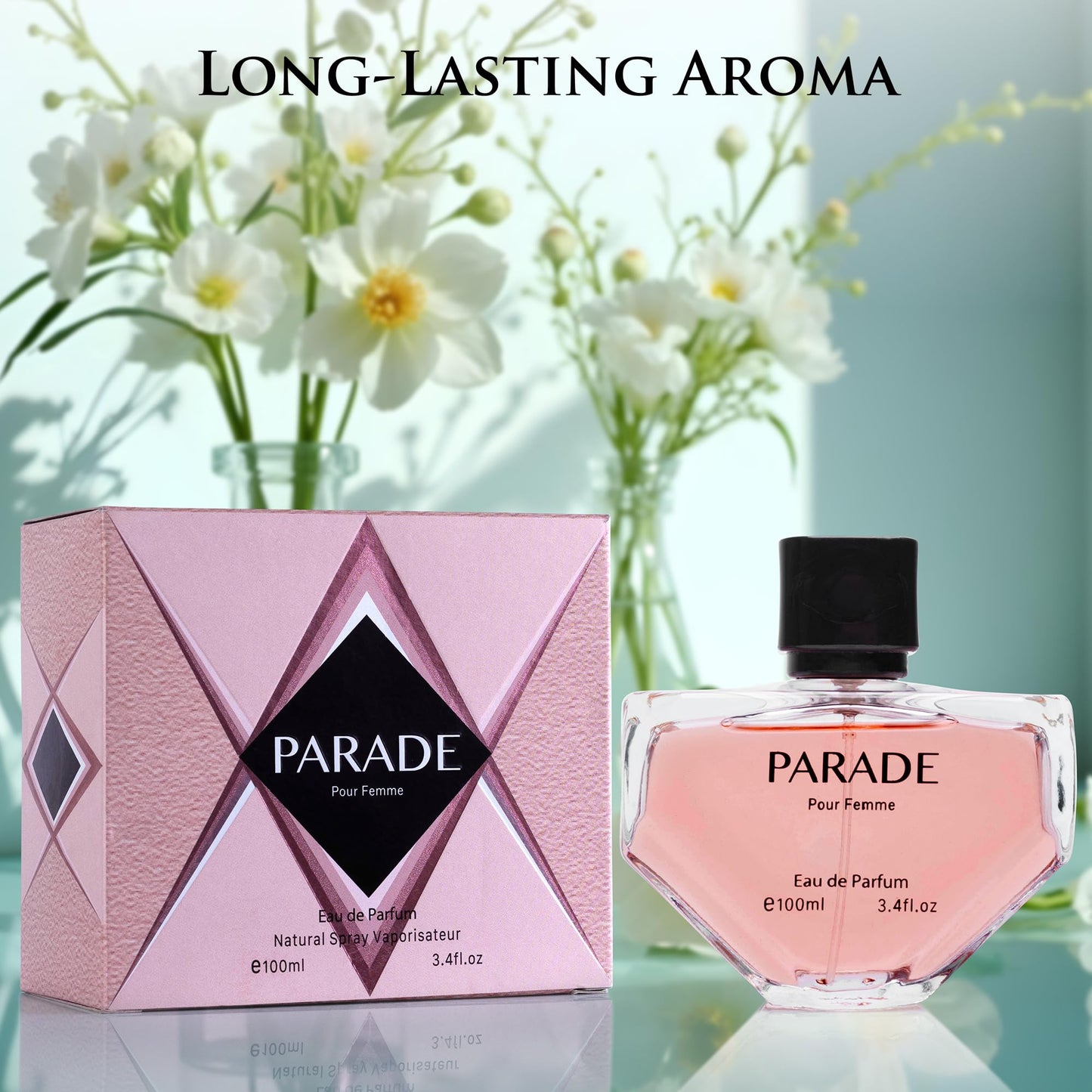 URBAN COLLECTION Parade for Women Eau De Parfum – Vegan, Cruelty-Free & Free of Paraben – Amber & Floral Scent – Pear & Bergamot Top Notes – Bourbon Vanilla & White Musk – Elegant 100ml Bottle