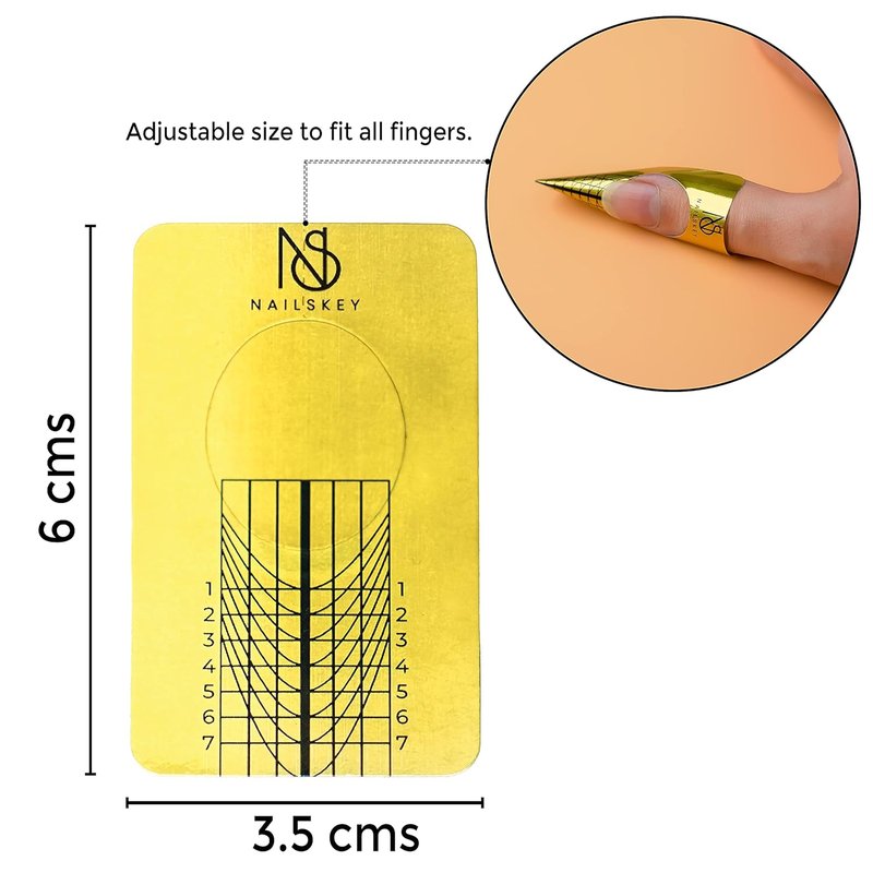 Nail Forms for Gel Builder - 100 Self-Adhesive Nail Extension Stickers | Acrylic & UV Gel Tip Sculpting Guide