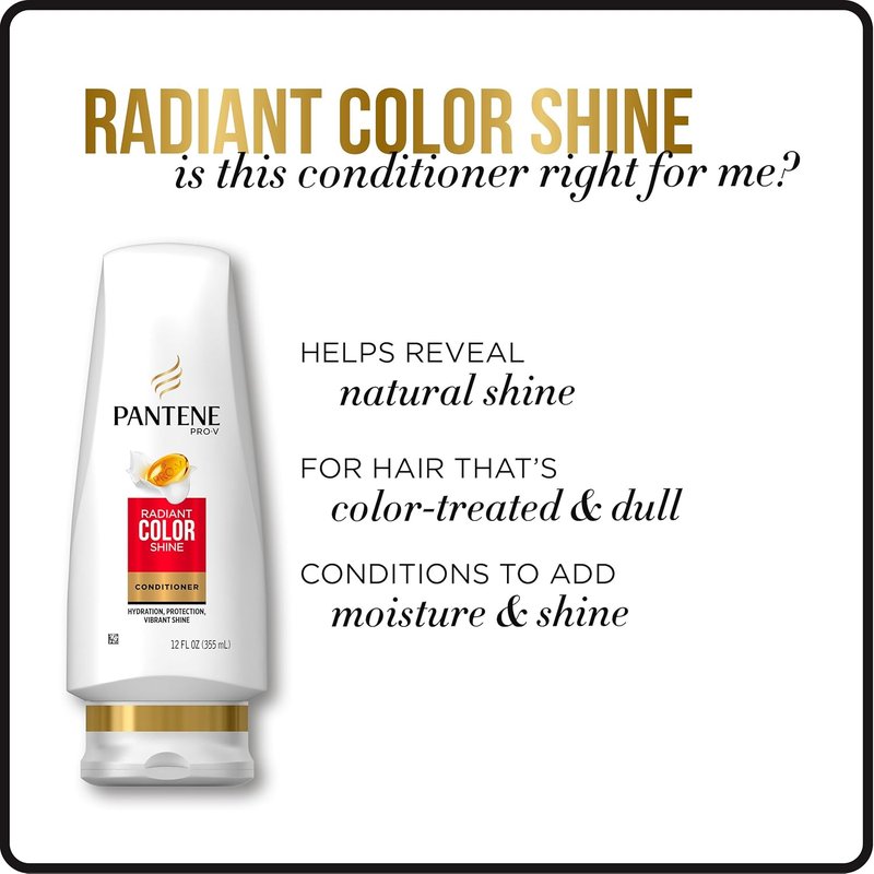 Pantene Pro-V Radiant Color Shine Shampoo & Conditioner Bundle - Nourishing Formula for Vibrant Hair
