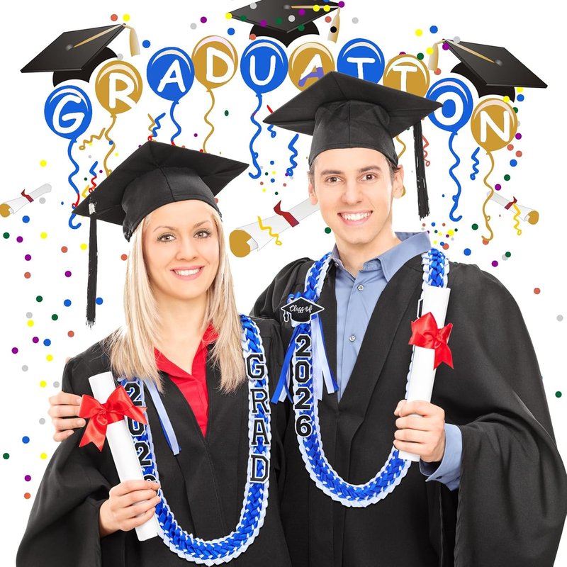 Graduation Leis for Class of 2026 - Handmade Double Braided Money Lei Necklace | Perfect Graduation Gift