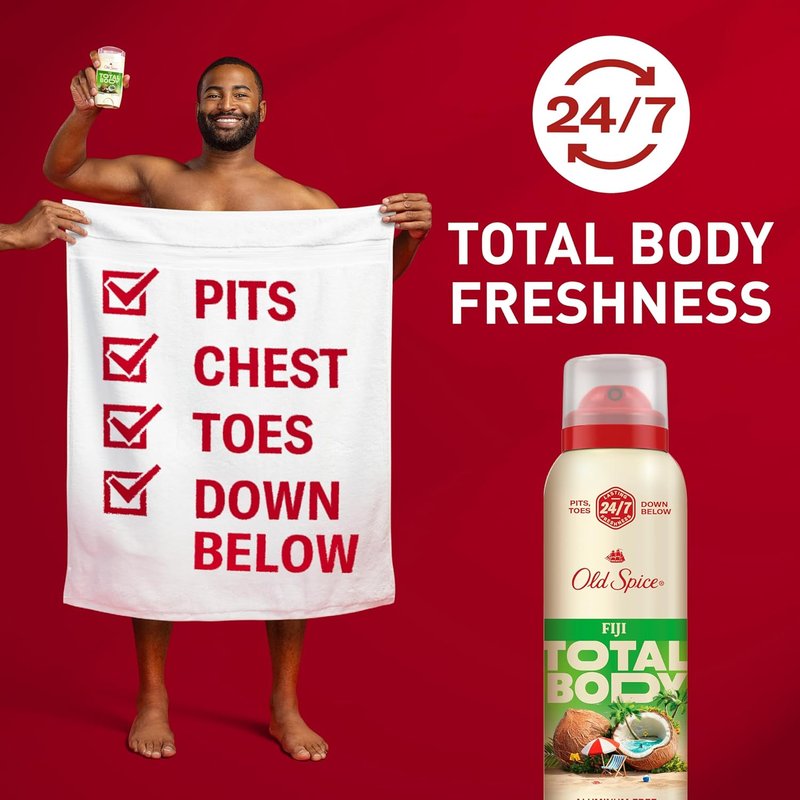 Old Spice Deodorant Spray for Men - Aluminum Free Fiji Scent | 24/7 Odor Protection, 3.5 oz