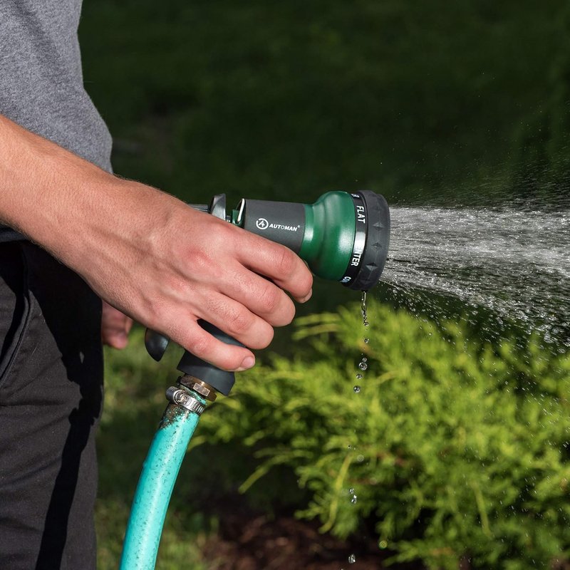 Garden Hose Nozzle - 7 Adjustable Watering Patterns | ABS Slip-Resistant for Plants, Lawn, Cars & Pets