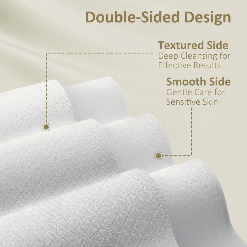 Ourmed Life Disposable Face Towel | 150 Count Lint-Free Biodegradable Clean Towels | Dry Makeup Remover Wipes | Super Soft & Thick for Sensitive Skin | 10-Inch X 12-Inch Extra Large Size | Pack of 3