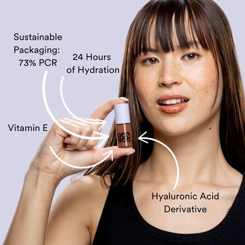 GEN SEE Hydrating Lip Color - 24H High Shine Sheer Gloss Tint with Hyaluronic Complex | Vegan & Cruelty-Free