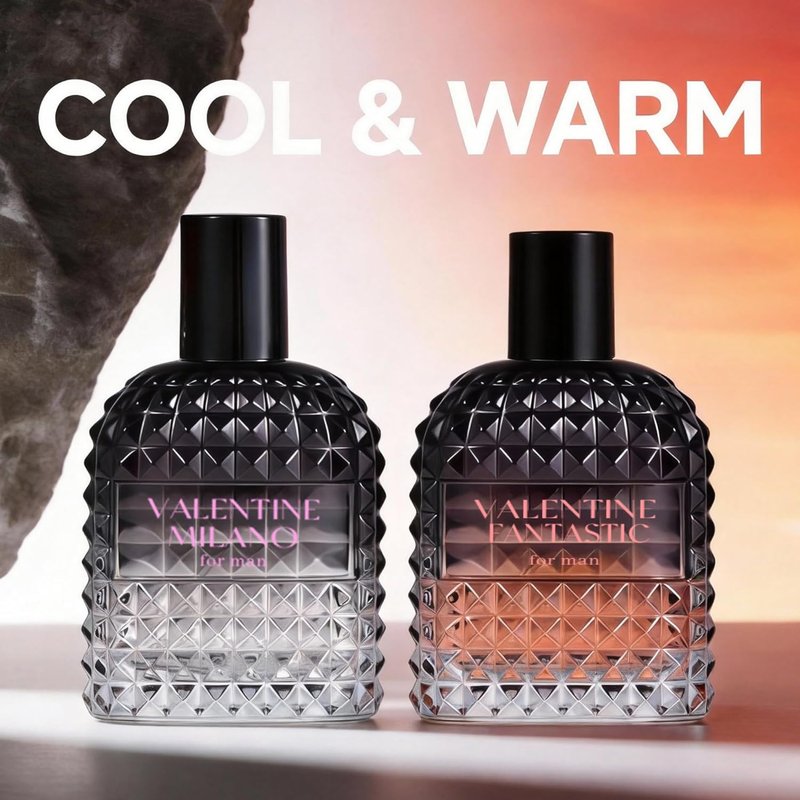 A CENTER Valentine Cologne 4pcs/100ml*4 Eau de Parfum Set for Men Floral&Woody Fragrance Combo Men's Gift Box
