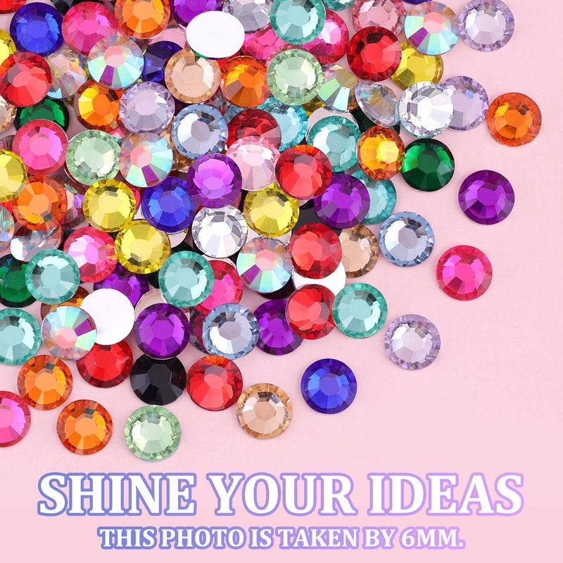 24000Pcs Resin Rhinestones for Bedazzling with Tweezers, Multicolor 3mm Rhinestones for Crafting with 3Pcs 10ml B7000 Jewelry Glue for DIY Crafts Clothing Tumblers Shoes Fabric Nail Art
