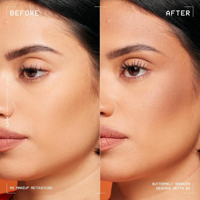 NYX Matte Buttermelt Bronzer - Longwear Vegan Face Makeup for 12 Hours | Light Medium Cool Shade