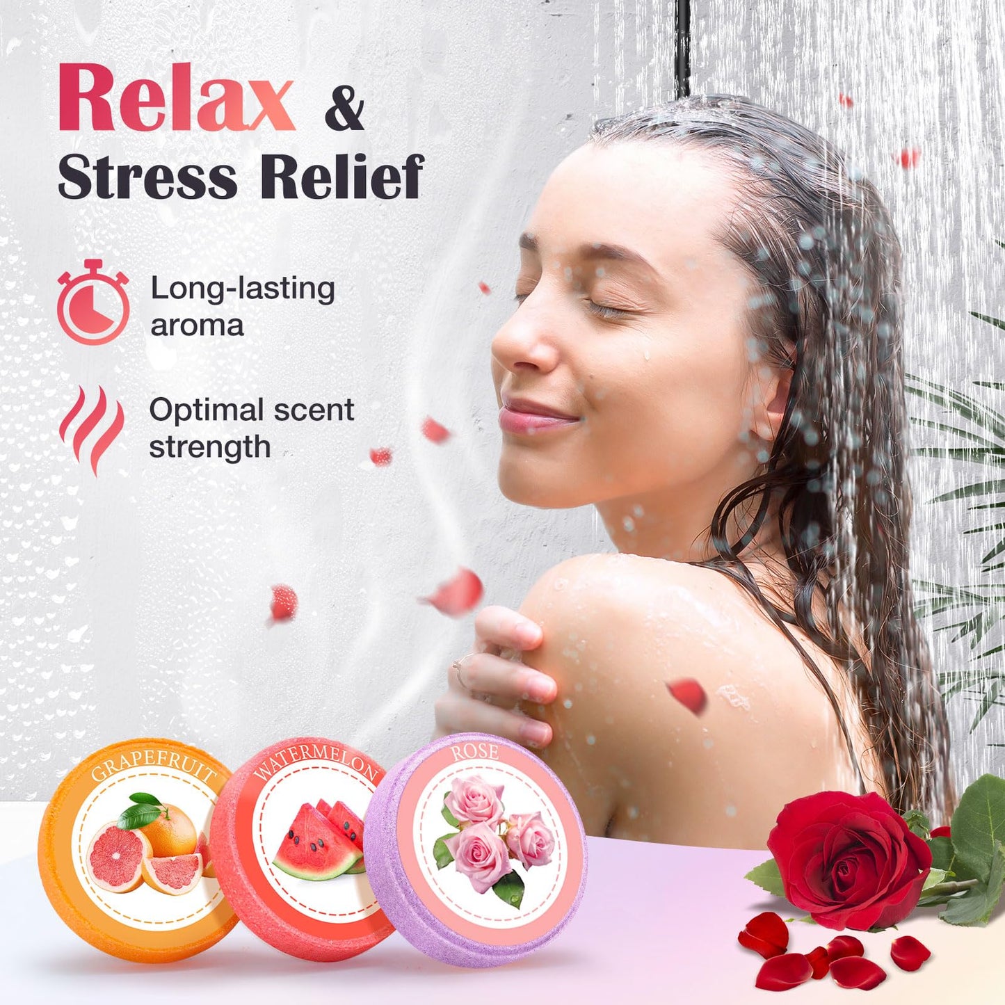 Qivatex Shower Steamers Aromatherapy, Birthday Gifts for Women, Teen Girls