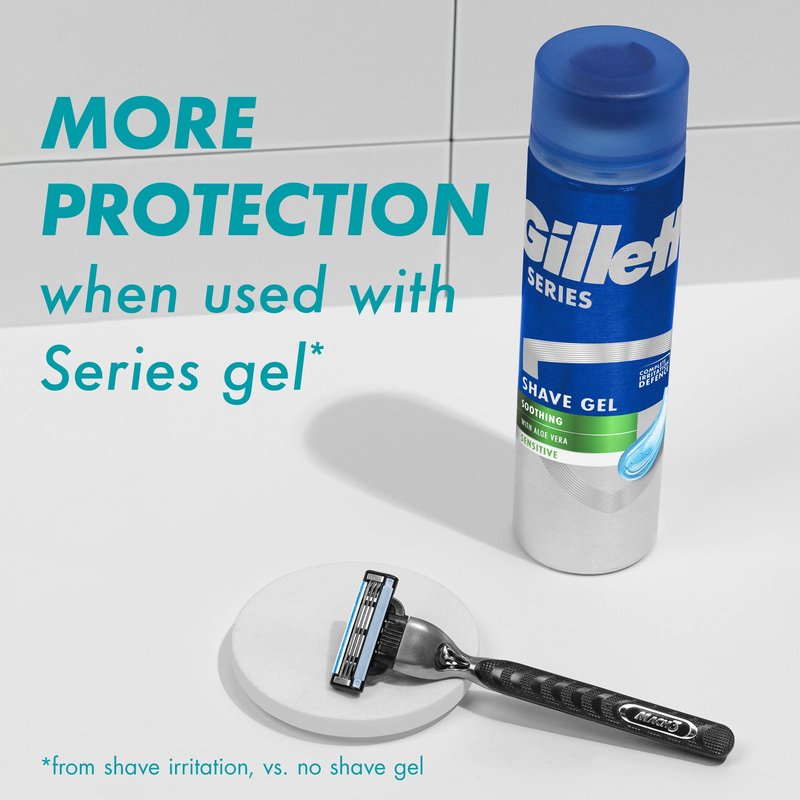 Gillette Mach3 Razor Refills for Men, 4 Razor Blade Refills
