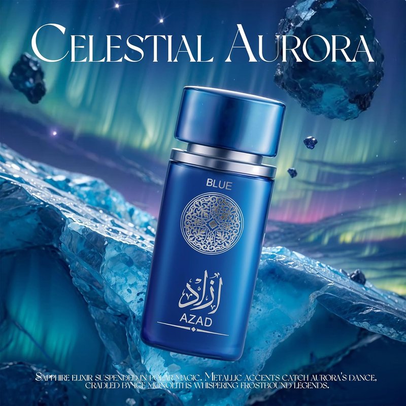 A CENTER Cologne for Men - 4-Piece Gift Set with AZAD, AZAD Blue & Lion Black - 100ml Each