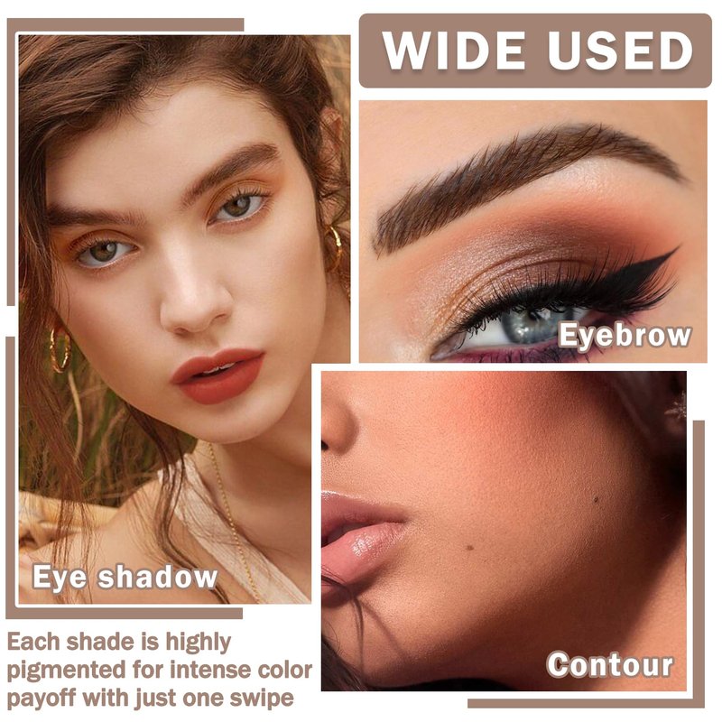 IONSGAKO 9 Color Matte Naked Eyeshadow Palette - Natural Nude, Smoky Brown, Taupe Ultra-Blendable Highly Pigmented Eye Shadows with Brush - 04 Milk Tea