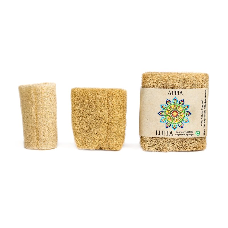 Premium Organic Loofah Sponge Medium 6“ | Loofah for Bath & Shower | Body Scrubber for Shower Scrubbing | Eco Friendly 100% Natural & Biodegradable | Daily Skin Cleansing Care for Women and Men