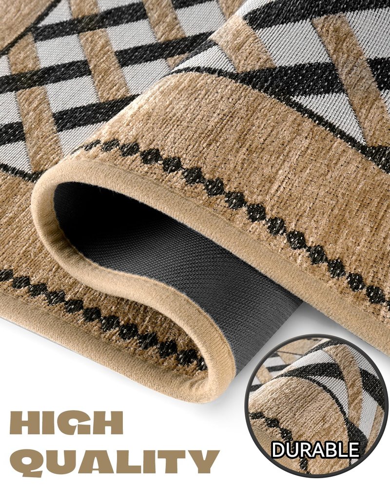 Hargiis Non Slip Mats for Kitchen Floor, Kitchen Mat Machine Washable Buffalo Plaid Kitchen Rugs Washable for a Stylish and Comfortable Kitchen (Plaid Black, 32" x 20")