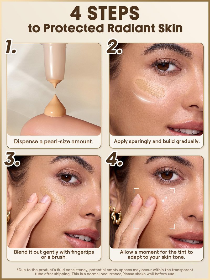 SHEGLAM Dew & Done Skin Tint with SPF20 Light-medium Coverage Foundation Evens Skin Tone-Chantilly