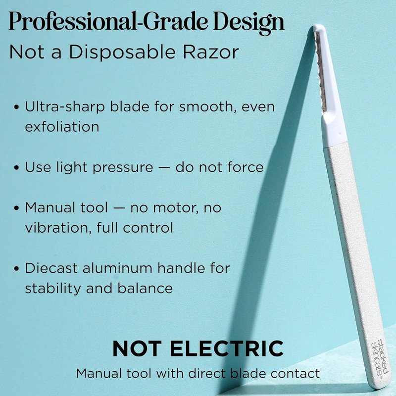 Professional Dermaplaning Tool - Precision Exfoliation for Smooth Skin | Removes Peach Fuzz & Dead Skin