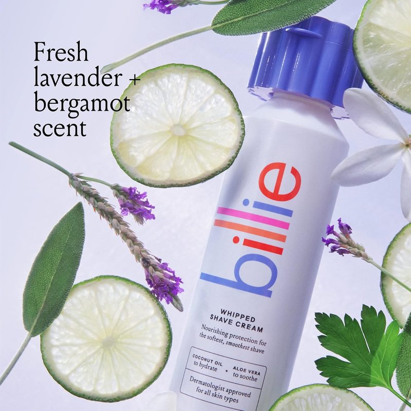 Billie Whipped Shave Cream - Lavender & Bergamot Scent for Smooth Skin - 6.5 fl oz