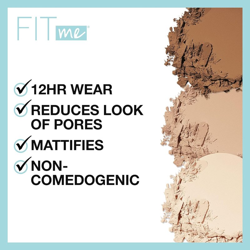 Maybelline Fit Me Matte + Poreless Pressed Face Powder - Truffle | 1 Count (Pack of 2)