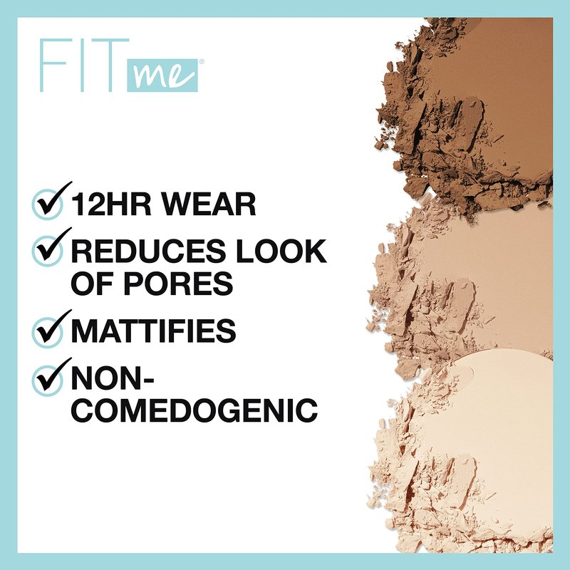 Maybelline Fit Me Matte + Poreless Pressed Face Powder Makeup, Java, 1 Count (Pack of 2)