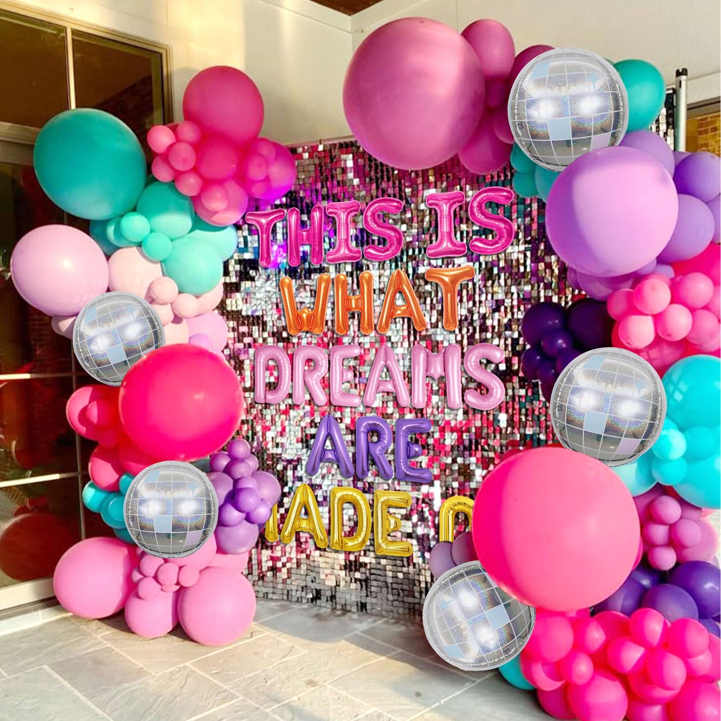 Y2K Party Decorations This Is What Dreams Are Made of Banner for Teenage Dream Banner 2000s Baby Party Decoration Y2K 2000s Pink Party Decorations with Latex Balloons