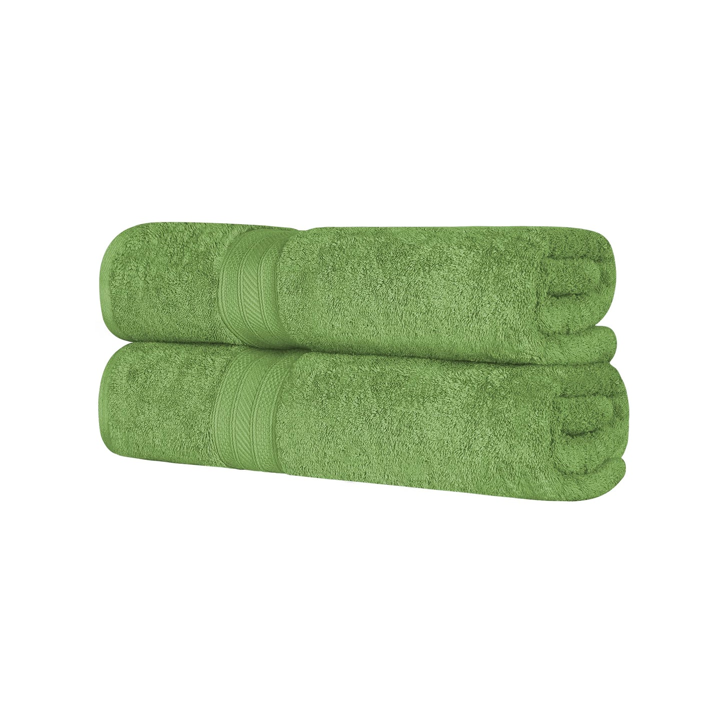 Superior Long Staple 100% Combed Cotton 700GSM 2-Piece Solid Bath Sheet Set for Bathroom, Shower, Kitchen-Super Soft, Plush, Highly Absorbent, Assorted 2-Piece Bath Seets, Green Essence