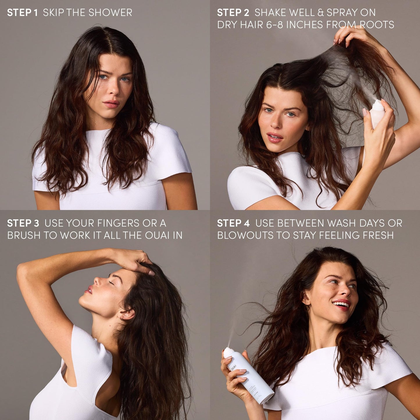 OUAI Super Dry Shampoo - Volumizing Dry Shampoo - Absorbs Oil, Dirt & Sweat - Blends Seamlessly into Hair with Zero Residue & Enriched with a Long-Lasting Scent - Cape Town (4.5 oz)