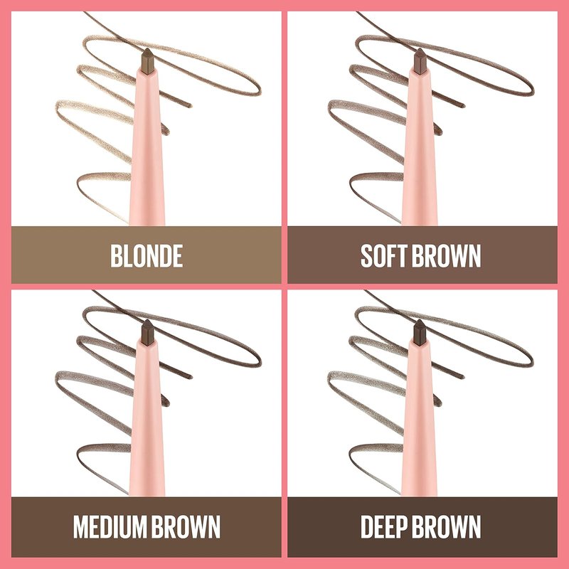 Maybelline Total Temptation Eyebrow Definer Pencil - Medium Brown, Perfect for Natural-Looking Brows