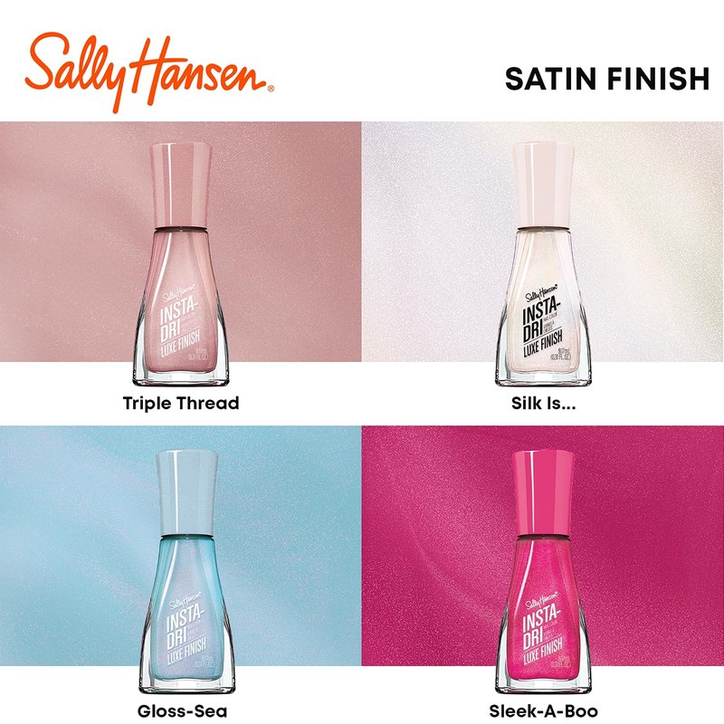 Sally Hansen Insta-Dri Nail Polish | Quick Dry, Long Lasting, Streak-Free Shine | Opaque, Shimmery | 63 Sleek-a-boo | Fuchsia Pink Nail Color