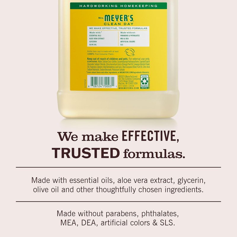Mrs. Meyer's Liquid Hand Soap Refill - Honeysuckle Scent | 33 Oz Eco-Friendly Formula