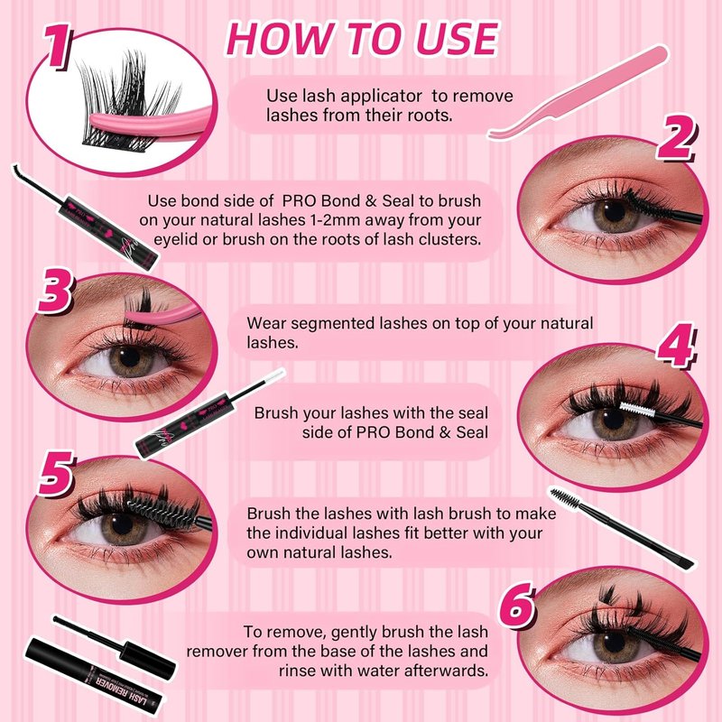 Manga Lash Clusters - California Sunset Eyelash Extensions | 10-18 Mixed, Reusable & Comfortable