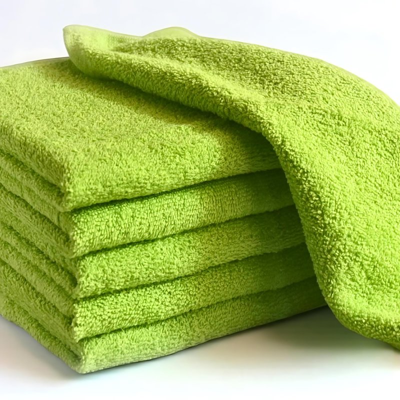 LIVINATI Lemon Lime 100% Cotton Wash Cloths for Showering Body and Face - 12"X12" 6 Pack Washcloths - Small Terry Towel Bath Rags for Adults and Kids Bathroom - Soft Absorbent