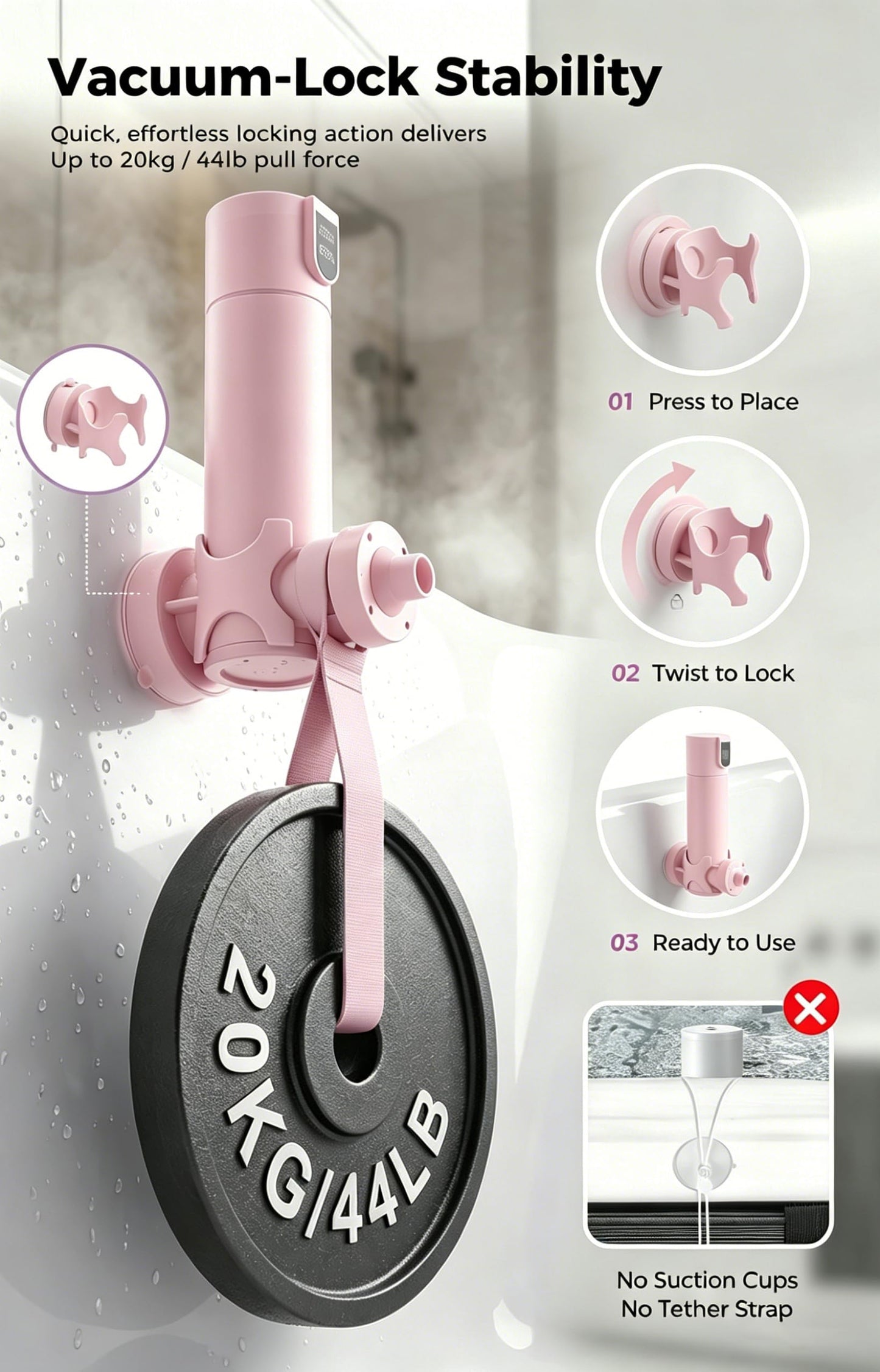 Bath Jets for Tub – Portable Cordless Bath Jet Spa for Bathtub with Vacuum-Lock Suction, Dual Jet & Bubble Mode, 360° Adjustable Water Flow