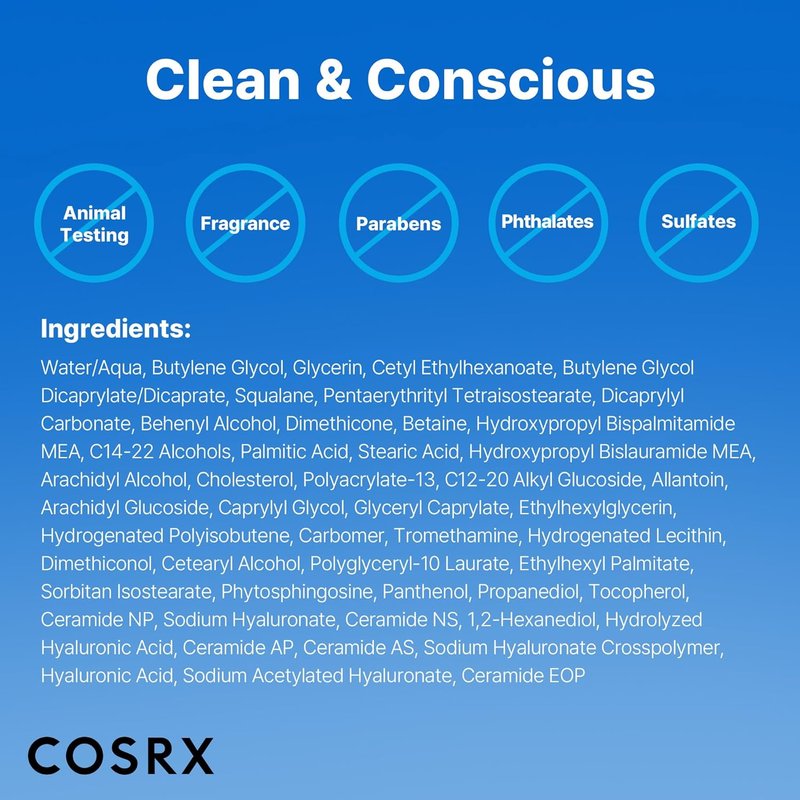 COSRX Ceramide Skin Barrier Moisturizer - Hydrating Face Cream with 7 Ceramides & Hyaluronic Acid | 2.7 oz for Dry, Sensitive Skin