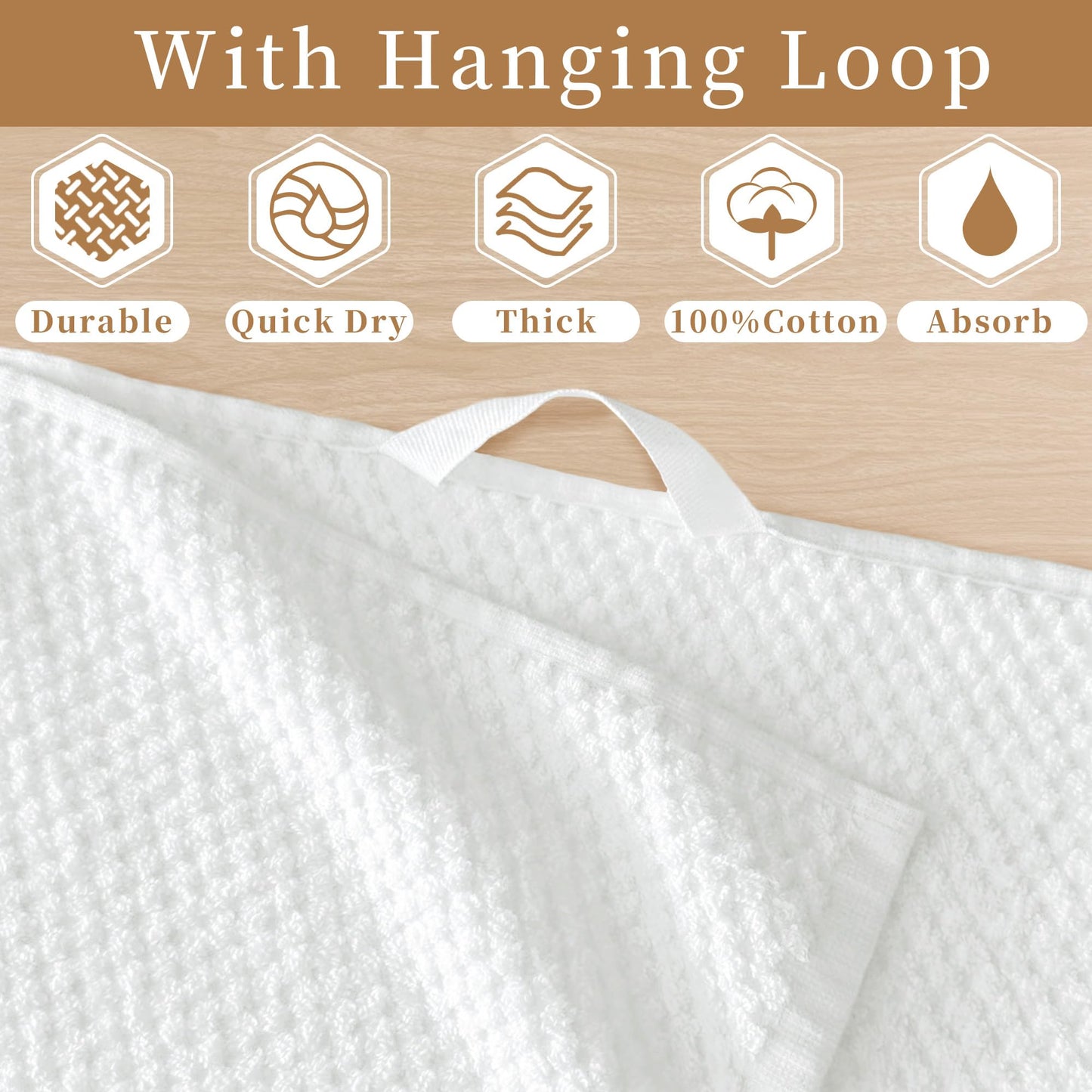 VOOVA & MOVAS Bath Sheets Extra Large, 2PC 40" x 60" - 100% Cotton | Quick Dry | Oversized | Thick | Absorbent, Bath Towels Set for Bathroom,Popcorn Texture Bath Sheet, Off-White