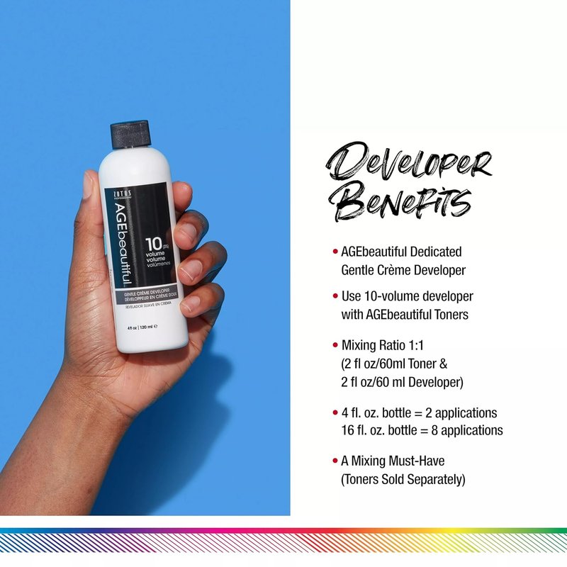 AGE Beautiful Gentle Creme Hair Developers - Professional Permanent Hair Color | Long-Lasting Gray Coverage