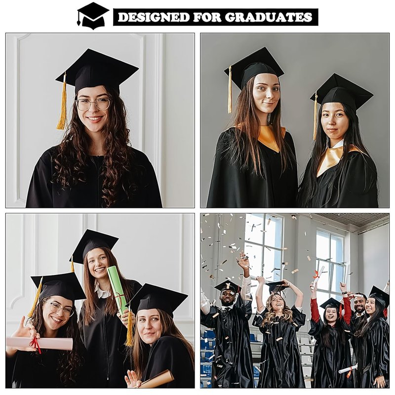 2026 Graduation Cap Headband, Secures Your Graduation Cap and Hair Style Hat Accessories for Graduates, Students, Women