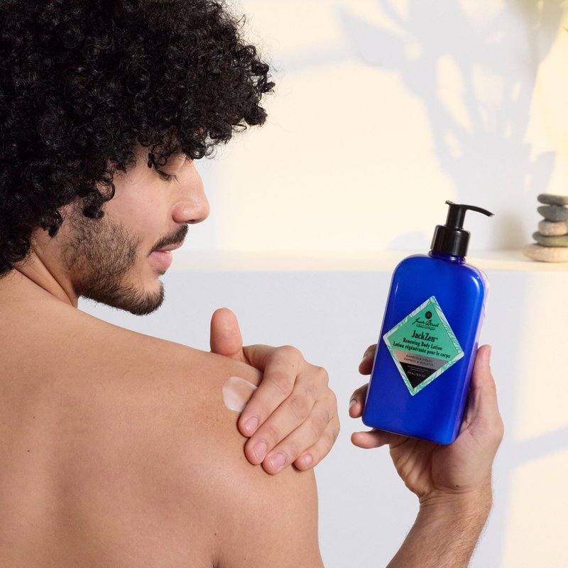 Jack Black Jackzen Renewing Body Lotion for Men, 16 oz – Earthy Fragrance, Mens Lotion for Extremely Dry Skin, Mens Body Moisturizer for Dry Skin, Fast-Absorbing Hydration, Gifts for Men