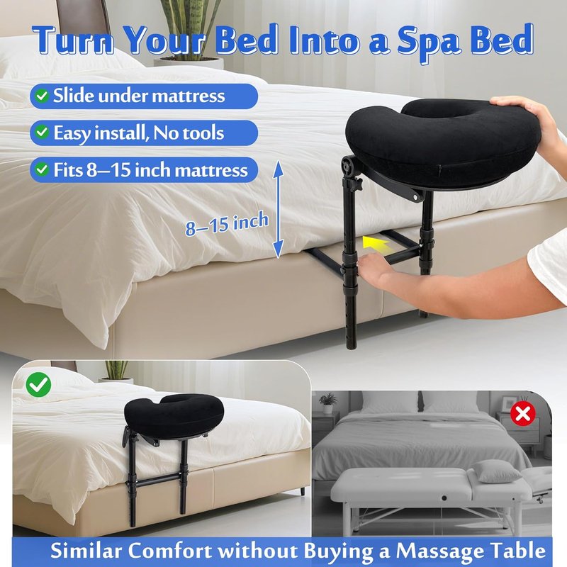 AOSSA Massage Headrest - Adjustable Face Cradle for Home Spa & Eye Surgery Recovery | Comfortable Support