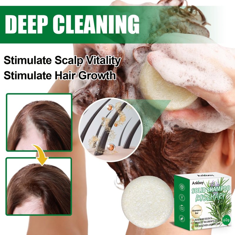 2 Pack Rosemary Shampoo and Conditioner Set for Men and Women,Rosemary Oil for Hair Growth Shampoo and Conditioner Bar,Strengthening,Thickening & Volumizing,Deep Cleansing for Scalp,Reduces Hair Loss