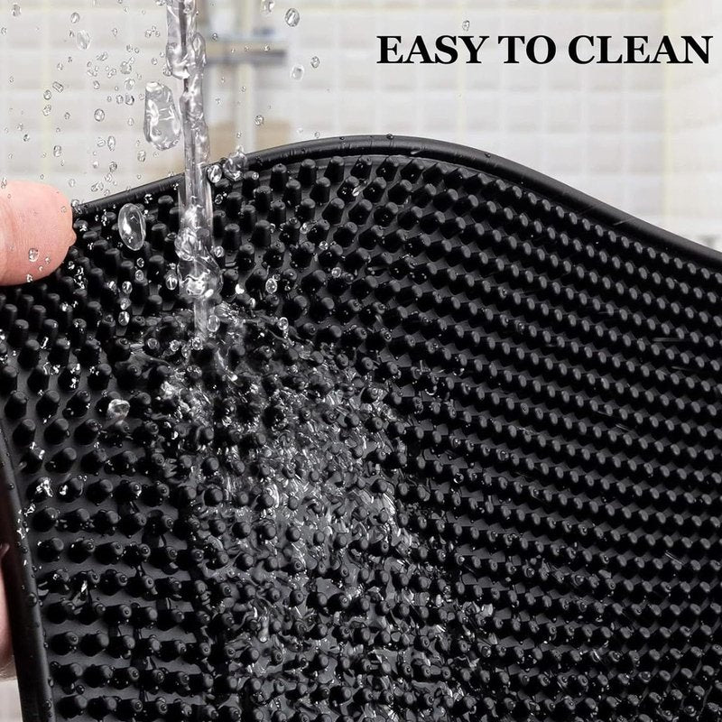 Barber Mat, 12x6 Inches Anti-Slip Flexible Rubber Station Mat for Clippers & Scissors Professional Countertop Protection Pad for Barber, Hair Salon Tools & Spa