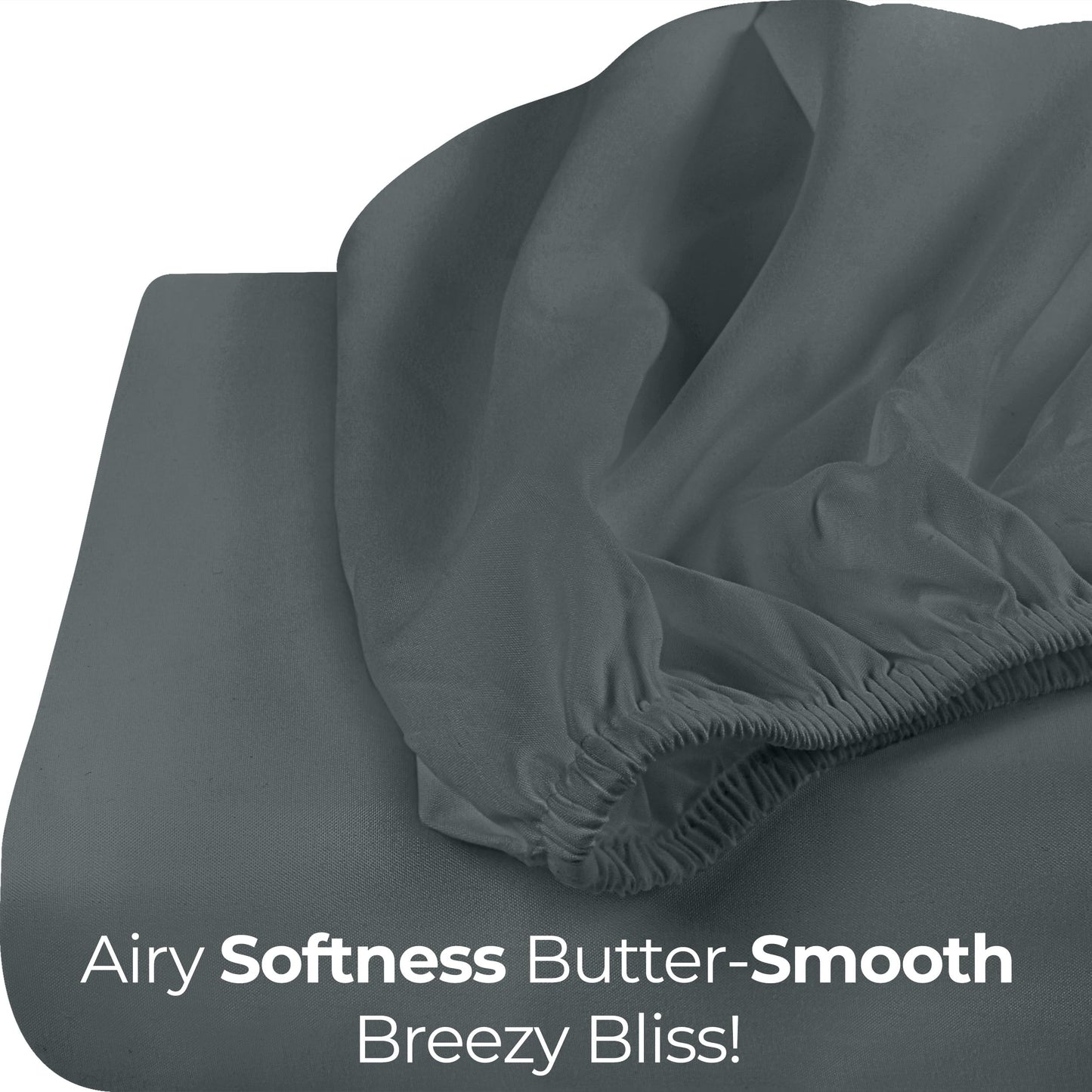 Utopia Bedding Twin Fitted Sheet - Bottom Sheet - Deep Pocket - Soft Microfiber - Shrinkage and Fade Resistant - Easy Care -1 Fitted Sheet Only (Grey)