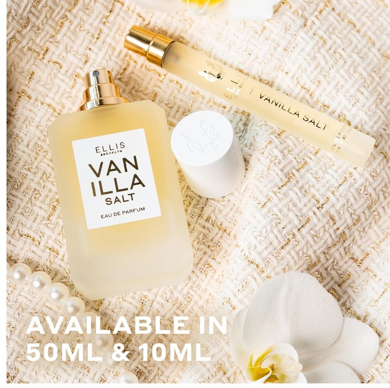 Ellis Brooklyn Vanilla Salt Eau de Parfum Travel Spray | 0.33oz Vegan Perfume with Sea Salt & Jasmine