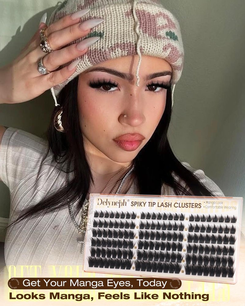 Manga Lash Clusters with Spikes Fairy Eyelash Clusters Spider Lash Cluster Eyelash Extensions Fluffy Lashes Clusters CD Curl Wispy Individual Lashes Extensions by Delyneph