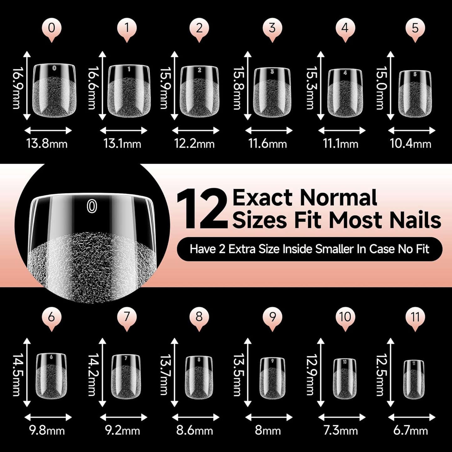 UNA GELLA Square Nail Tips - Pre-Etched Matte Extra Short Soft Gel Full Cover | 120pcs for DIY Salon Use