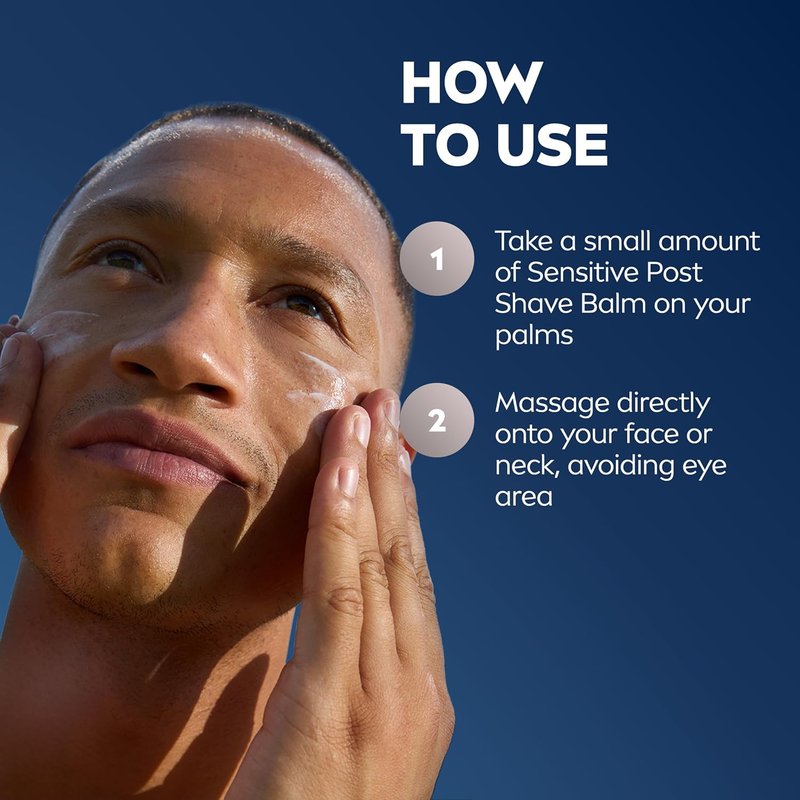 NIVEA MEN Sensitive Post Shave Balm - Alcohol-Free with VitaminPro Complex | 3.3 Fl Oz Bottle
