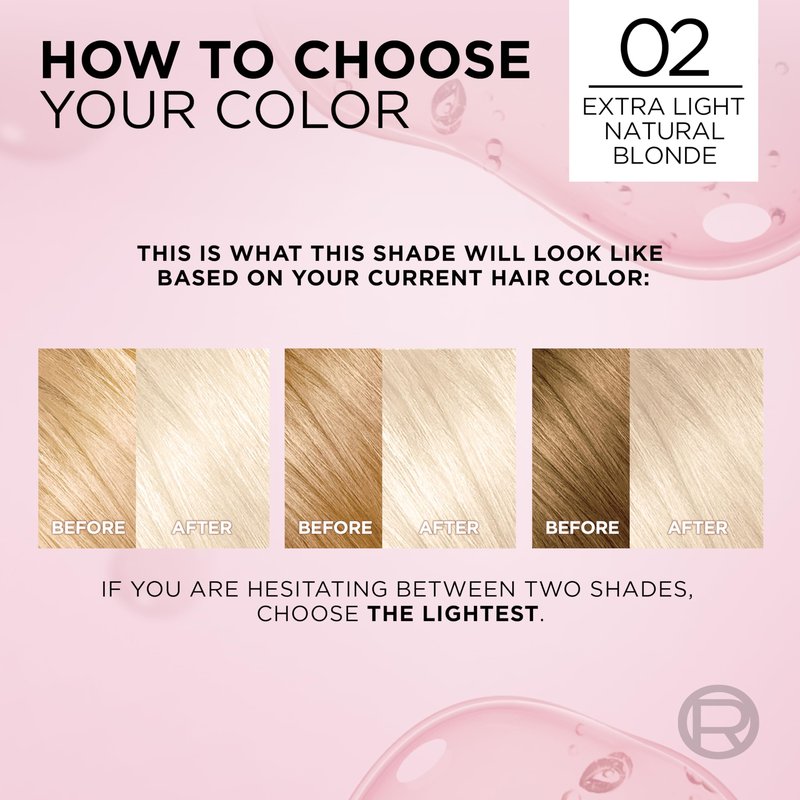 L'Oreal Paris Excellence Crème Permanent Hair Dye, Triple Care Hair Color with Hyaluronic Acid for 100% Gray Coverage, 02 Extra Light Natural Blonde, 1 Kit (Packaging May Vary)