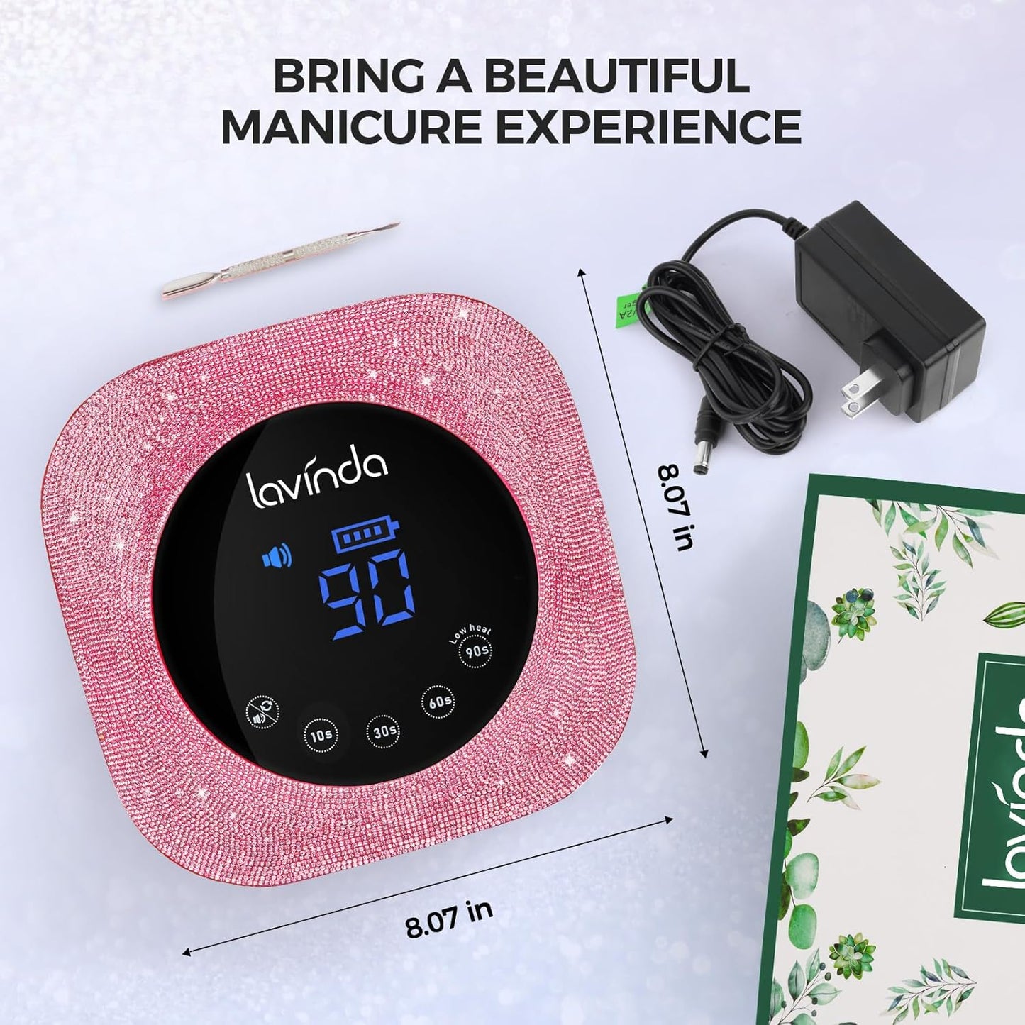 UV Nail Lamp - 54W Cordless Gel Nail Dryer with 4 Timers & LCD Display | Fast Curing Nail Art Tool